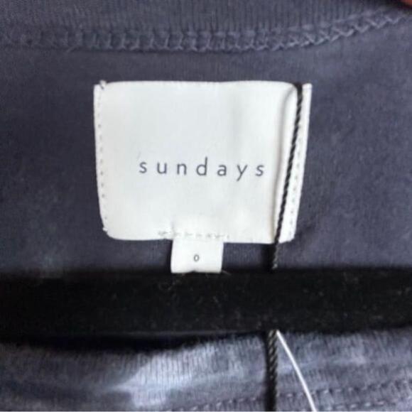 Sundays Casual Cotton Relaxed Tie Dye Round Neck Long Sleeve Top XS Blue NWT - Picture 6 of 14